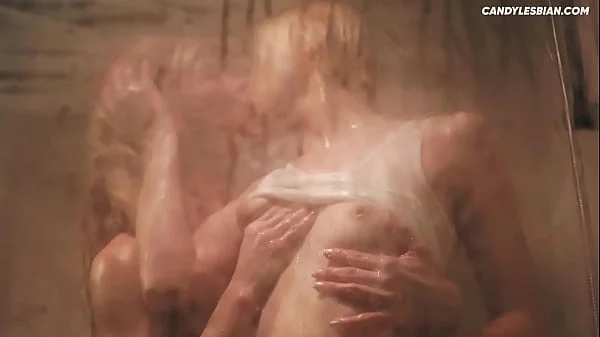 Two Horny Lesbian Caught Fucking on Shower